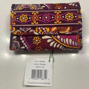 Vera Bradley Euro Wallet, Safari Sunset